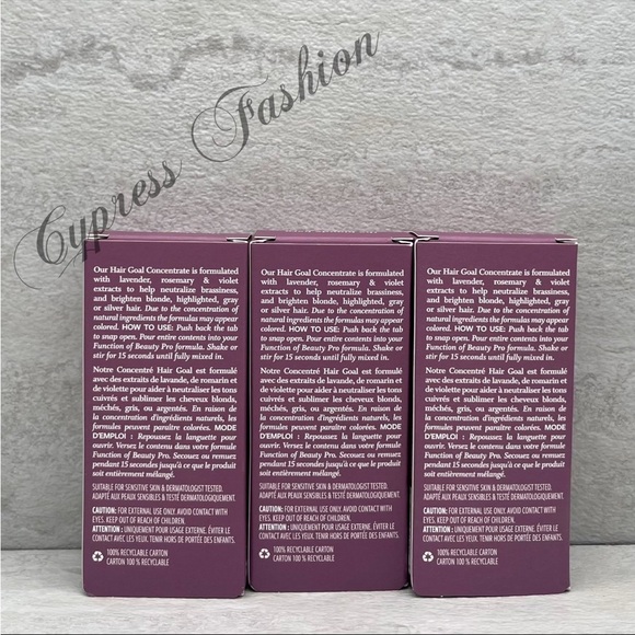 💫 $3 Three Function of Beauty Pro The Blonde Hero Brass Taming Hair Concentrates - Picture 2 of 6